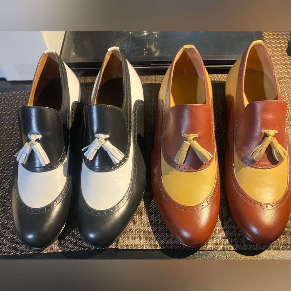 Oxford/dance Men’s hand made genuine leather shoes.